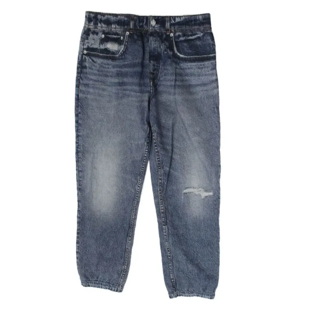Rag & Bone Girls Cotton Denim Print Jogger Pants Blue Size 9-10Y